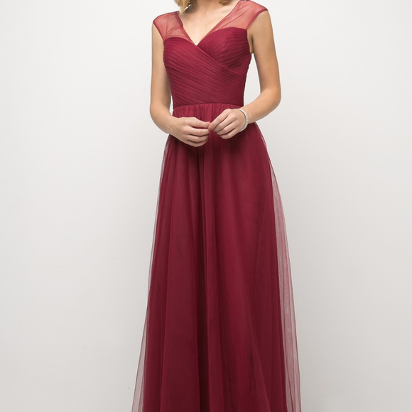 Cinderella's Closet Dresses & Skirts - Burgundy A-Line Bridesmaid Long Dress Cinderella's Closet Dresses & Skirts - Burgundy A-Line Bridesmaid Long Dress